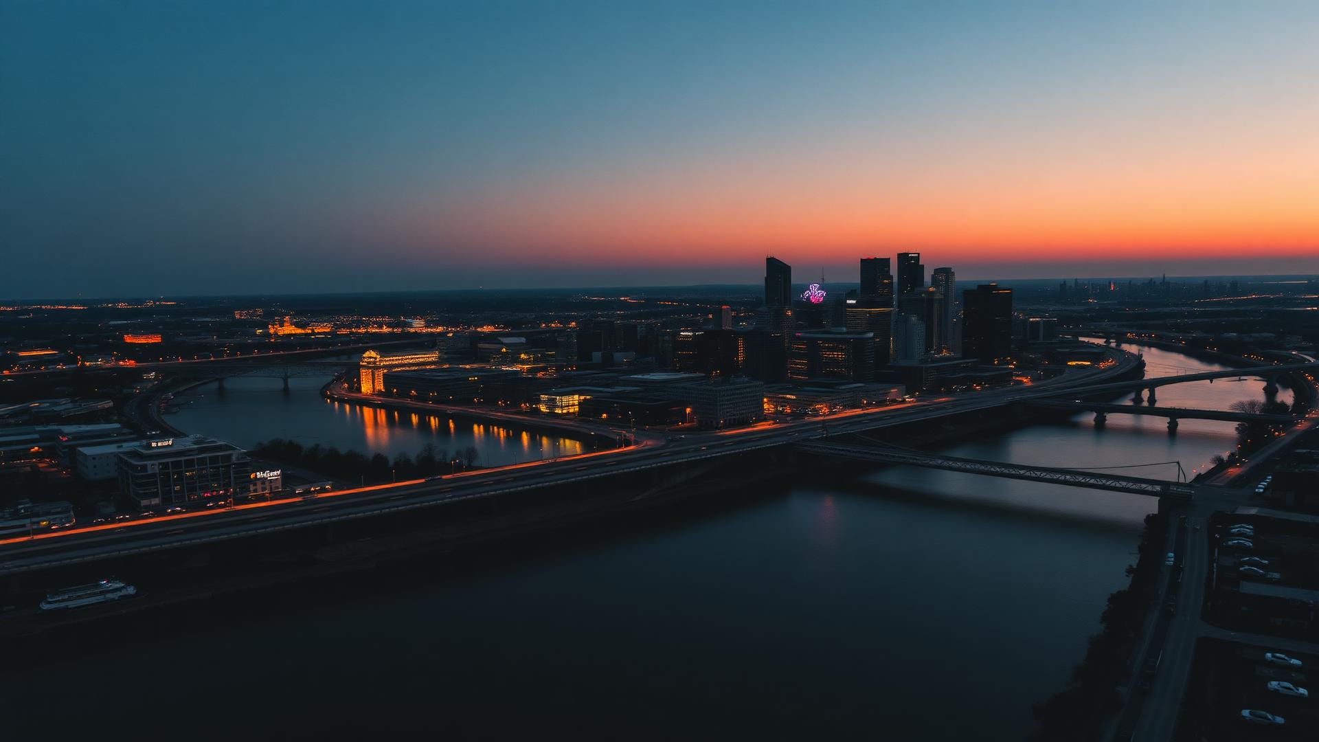 Memphis skyline at dusk